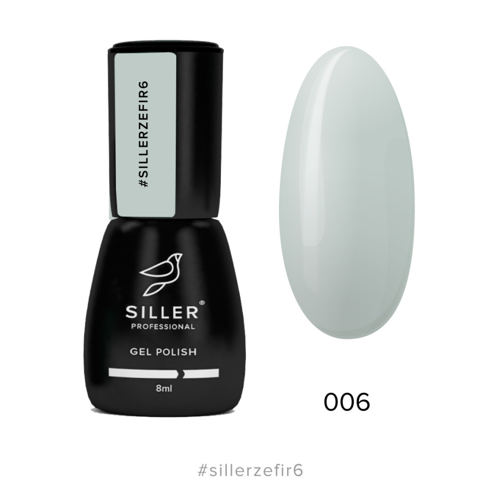 Гель-лак Siller Professional Zefir 006 світлий пастельно-бірюзовий. 8 мл