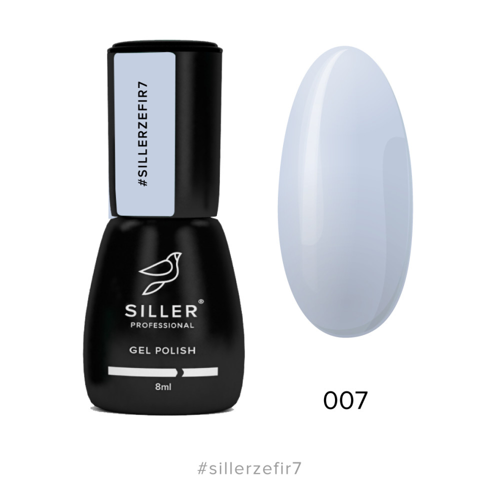 Гель-лак Siller Professional Zefir 007 світлий пастельно-блакитний. 8 мл
