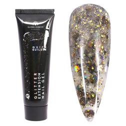 Полігель Global Fashion Glitter Extension Nail Gel 07.  з блискітками. 30 г