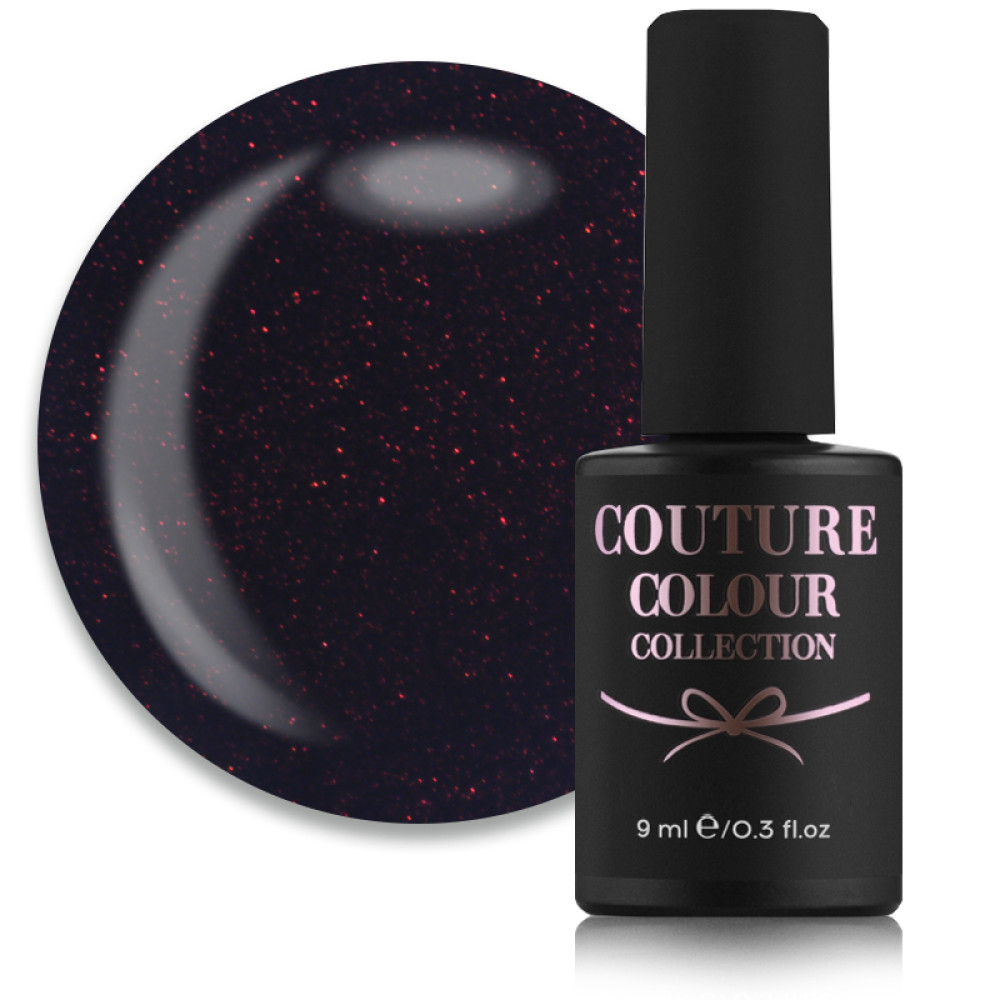 Гель-лак Couture Colour 173 темно-бордовый с шиммером. 9 мл