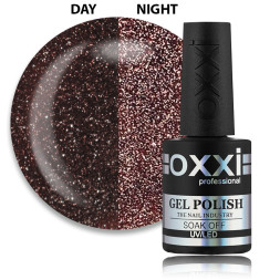 Гель-лак Oxxi Professional Disco Boom 012 коричневый светоотражающий 10 мл