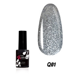 Гель-лак Nails Molekula Queens Secret Q01 серебряное сияние. 6 мл