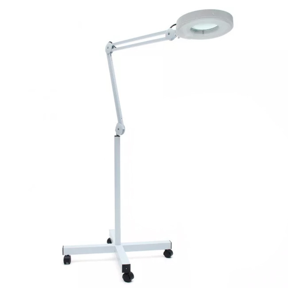 Лампа-лупа для підлоги LED SP 32 пересувна на коліщатках 3-5 діоптрій D 23 см колір білий