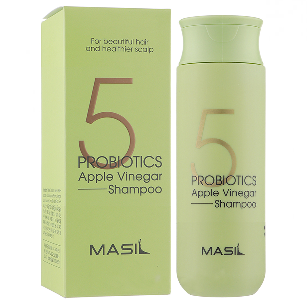 Шампунь для волос Masil 5 Probiotics Apple Vinegar Shampoo мягкий безсульфатный с пробиотиками и яблочным уксусом. 150 мл