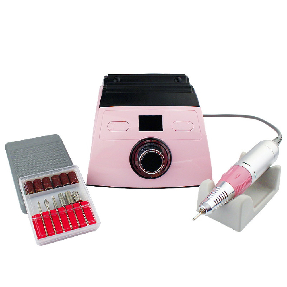 Фрезер Nail Drill Set Pro ZS-710. 35 000 оборотов/мин. цвет розовый
