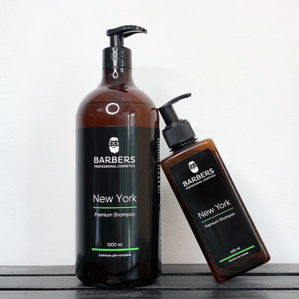 Шампунь для чоловіків Barbers New York Premium Shampoo тонізуючий. 400 мл
