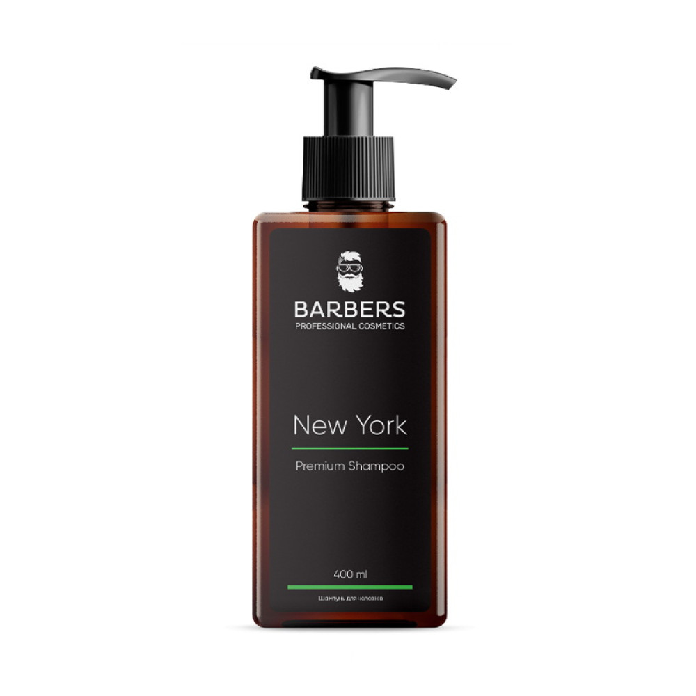 Шампунь для чоловіків Barbers New York Premium Shampoo тонізуючий. 400 мл