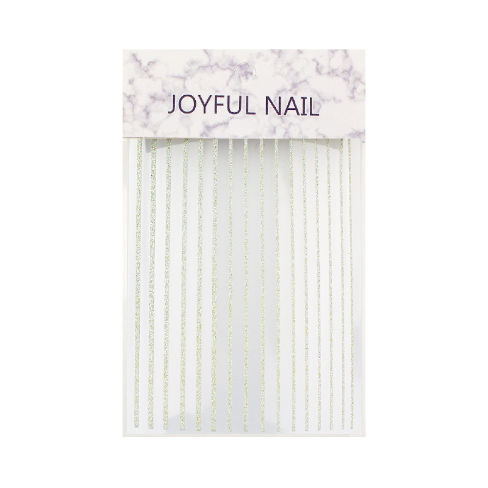 Гнучка стрічка для нігтів Joyful Nail світловідбиваюча. колір золото