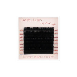 Ресницы Design Lashes Deep Black C 0.10 (8 рядов: 8-12 мм), черные