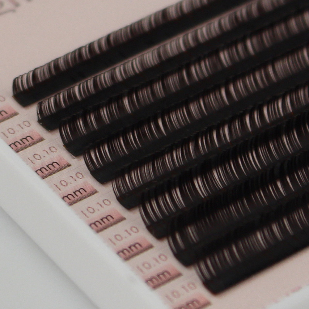 Вії Design Lashes Dark Chocolate CC 0.10 (8 рядів: 5-7 мм). чорний шоколад