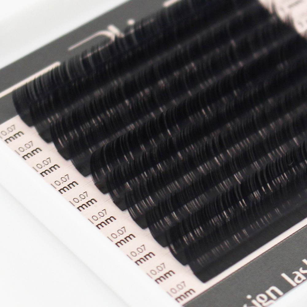 Ресницы Design Lashes C 0.07 (10 рядов: 7 мм). черные