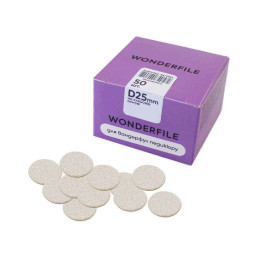 Змінні файли для педикюрного диску Wonderfile D 25 мм 180 грит 50 шт колір білий
