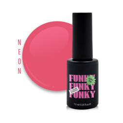 Топ вітражний для гель-лаку без липкого шару Adore Professional Funky Color Top 01 Funky Chic кораловий неон. 7.5 мл