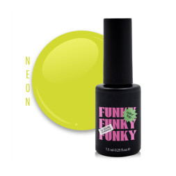 Топ витражный для гель-лака без липкого слоя Adore Professional Funky Color Top 07 Funky Lime лимонный неон. 7.5 мл