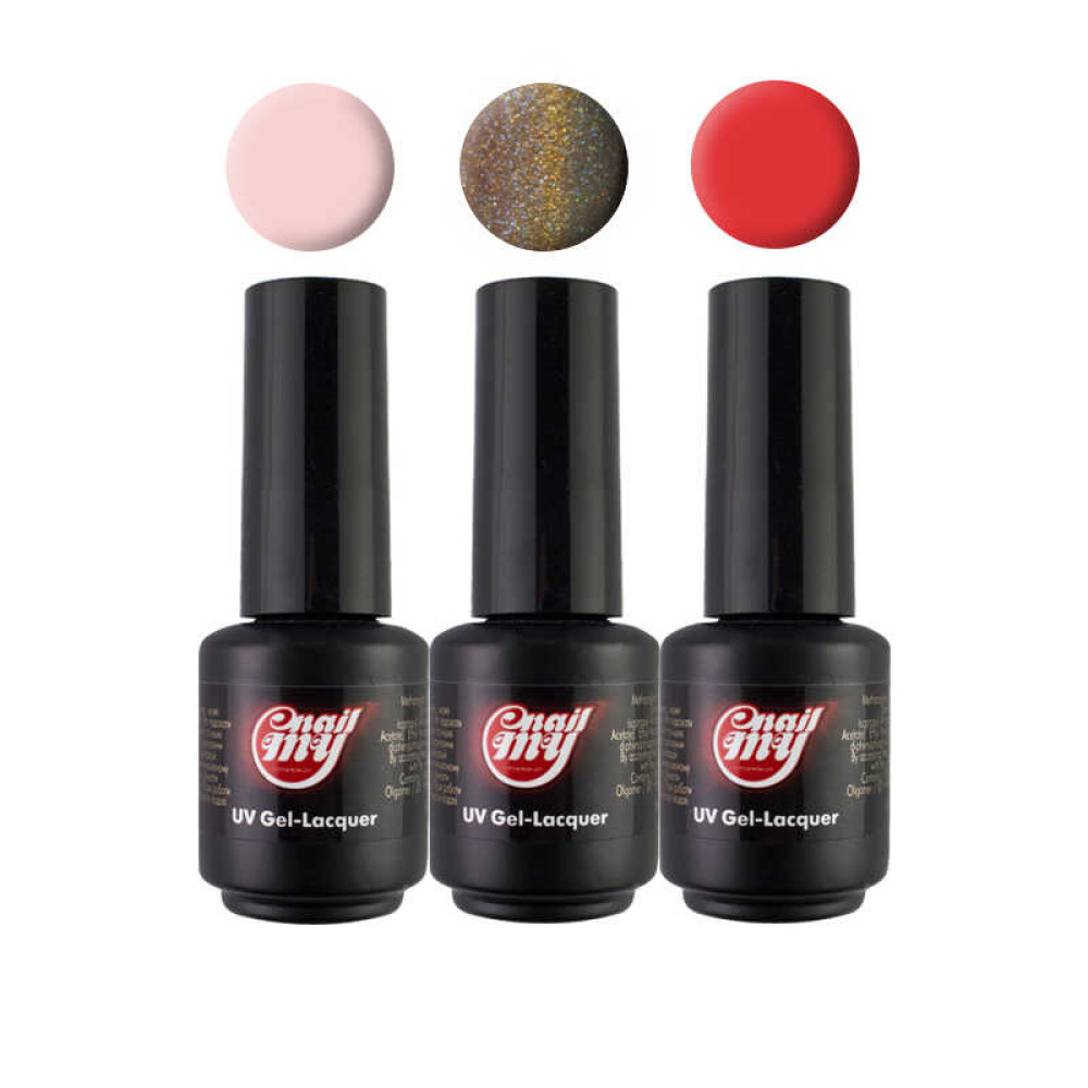 Акція! Набір гель-лаків My Nail №146 (003, 016, 296)  2 + 1 у подарунок