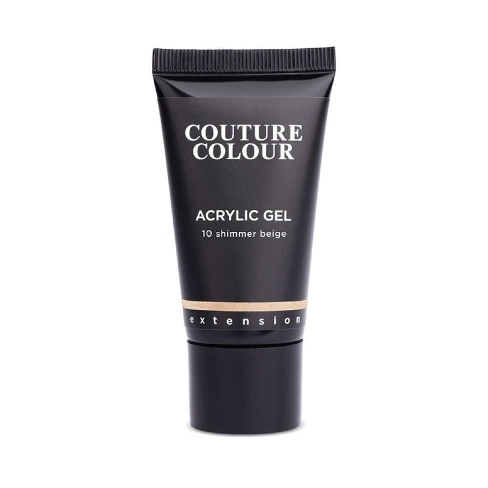 Акрил-гель Couture Colour Acrylic Gel 10 Shimmer Beige. бежевый с шиммером. 30 мл
