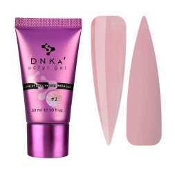 Акрил-гель DNKa Acryl Gel 0002 Vitrage полупрозрачный розовый. 30 мл