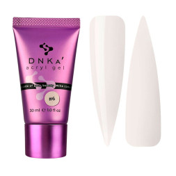 Акрил-гель DNKa Acryl Gel 0006 Creamy светлый бежевый. 30 мл