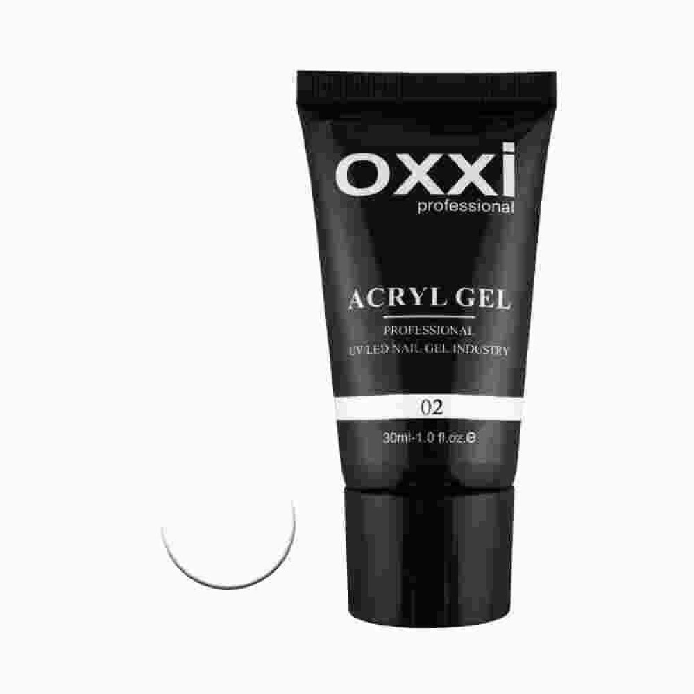 Акрил-гель Oxxi Professional Aсryl Gel 002 білий. 30 мл