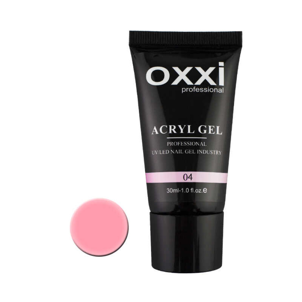 Акрил-гель Oxxi Professional Aсryl Gel 004 теплый розовый. 30 мл