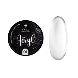 Акрил-гель Saga Professional Acryl Gel 01 прозорий. 13 мл