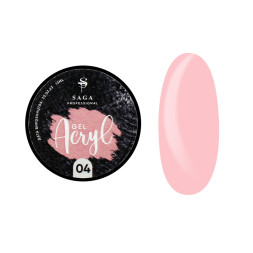 Акрил-гель Saga Professional Acryl Gel 04 рожева пудра. 13 мл
