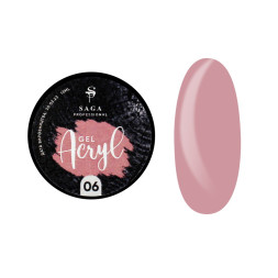 Акрил-гель Saga Professional Acryl Gel 06 теплий рожевий. 13 мл