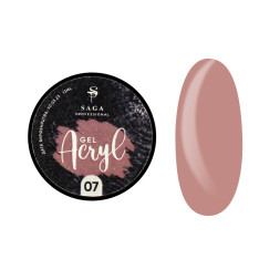 Акрил-гель Saga Professional Acryl Gel 07 рожева кава. 13 мл