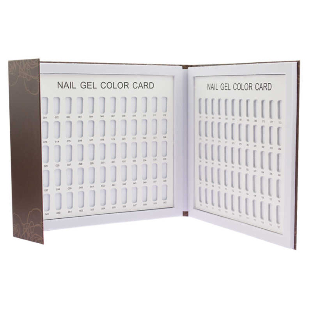 Альбом-дисплей на 120 типс Nail Gel Color Card, цвет шоколад