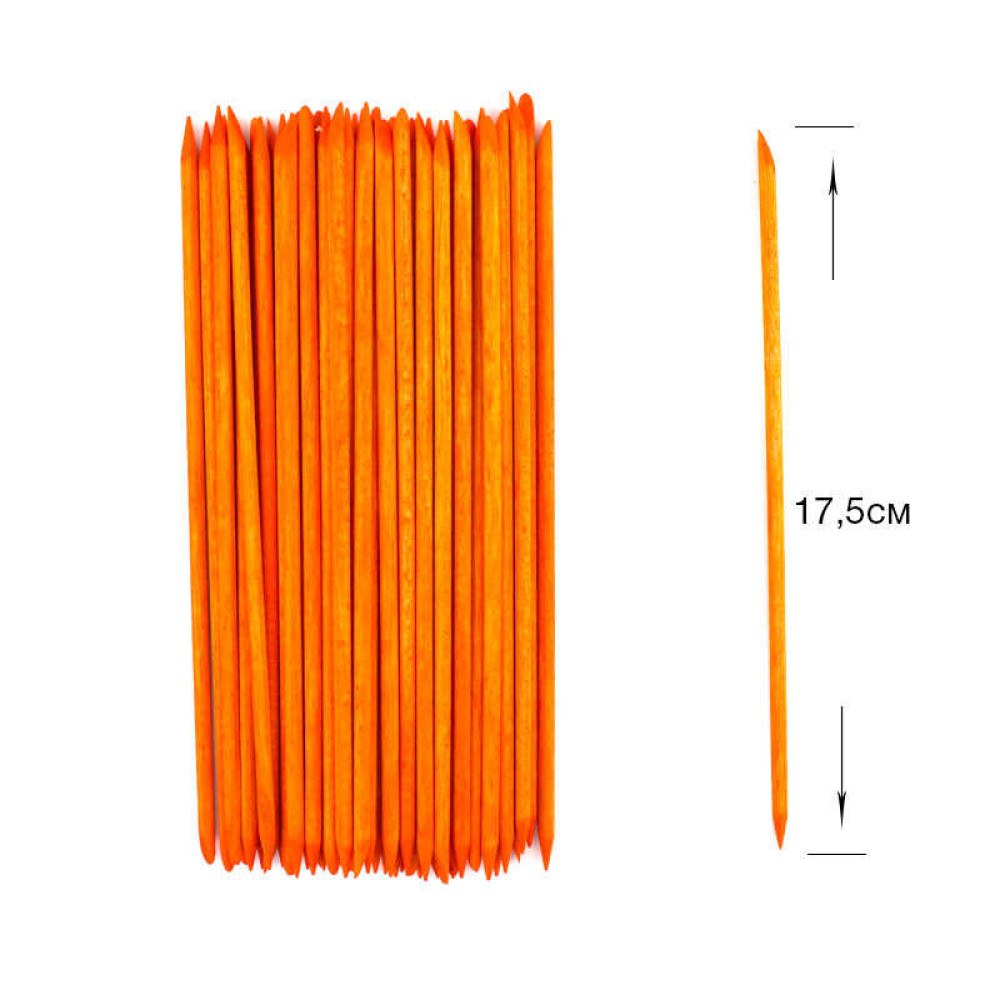 Апельсиновые палочки, 50 шт/ уп. 17,5 см, цвет оранжевый