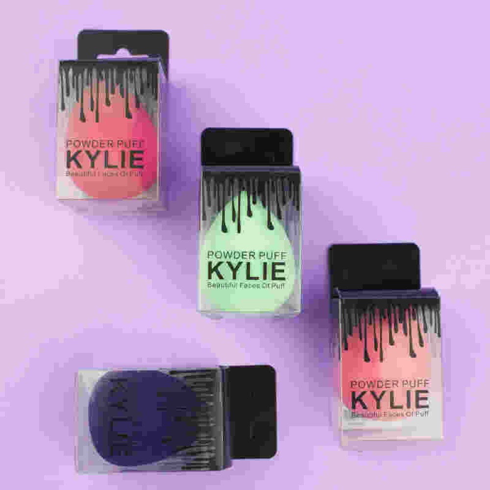 Спонж для макияжа Kylie Powder Puff, 5,5х4 см, цвет зеленый