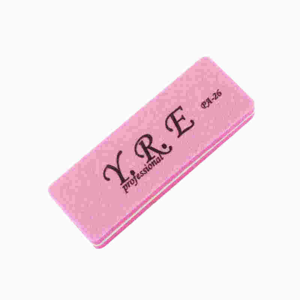 Баф-шліфувальник для нігтів YRE PA 26. 100/180. колір рожевий