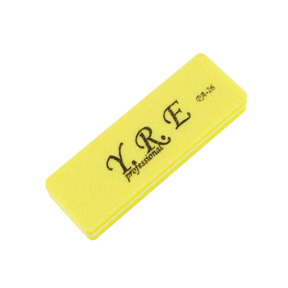 Баф-шліфувальник для нігтів YRE PA 26. 100/180. колір жовтий