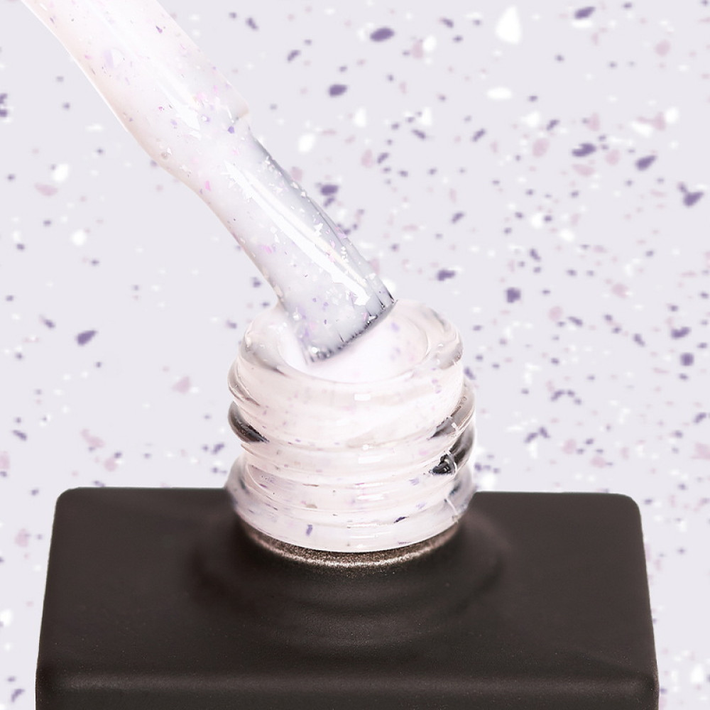 База камуфлююча Nails Of The Day Potal Base 01. молочно-фіолетовий з срібно-фіолетовою поталлю. 10 мл
