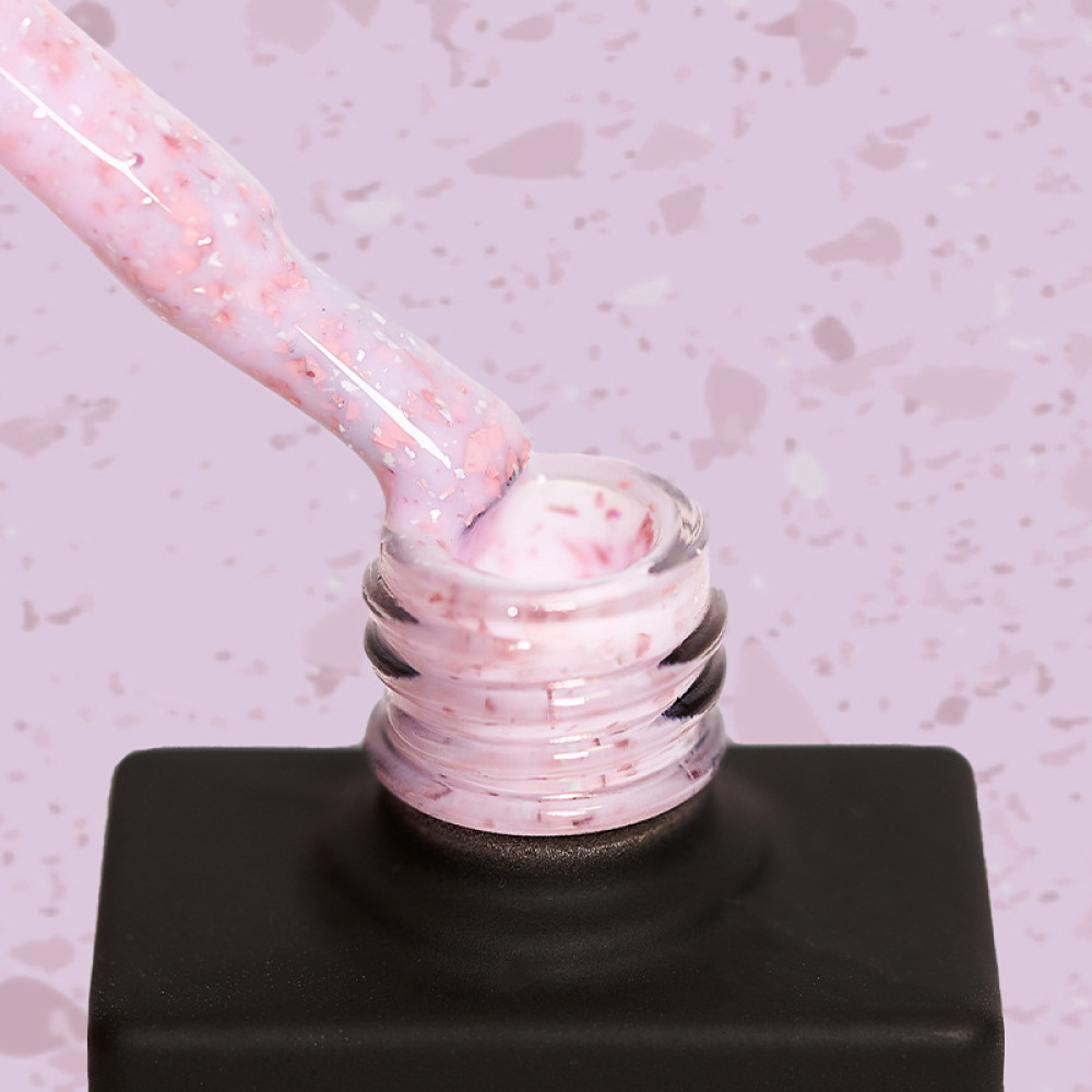 База камуфлирующая Nails Of The Day Potal Base 06. бледно-розовый с медной поталью. 10 мл