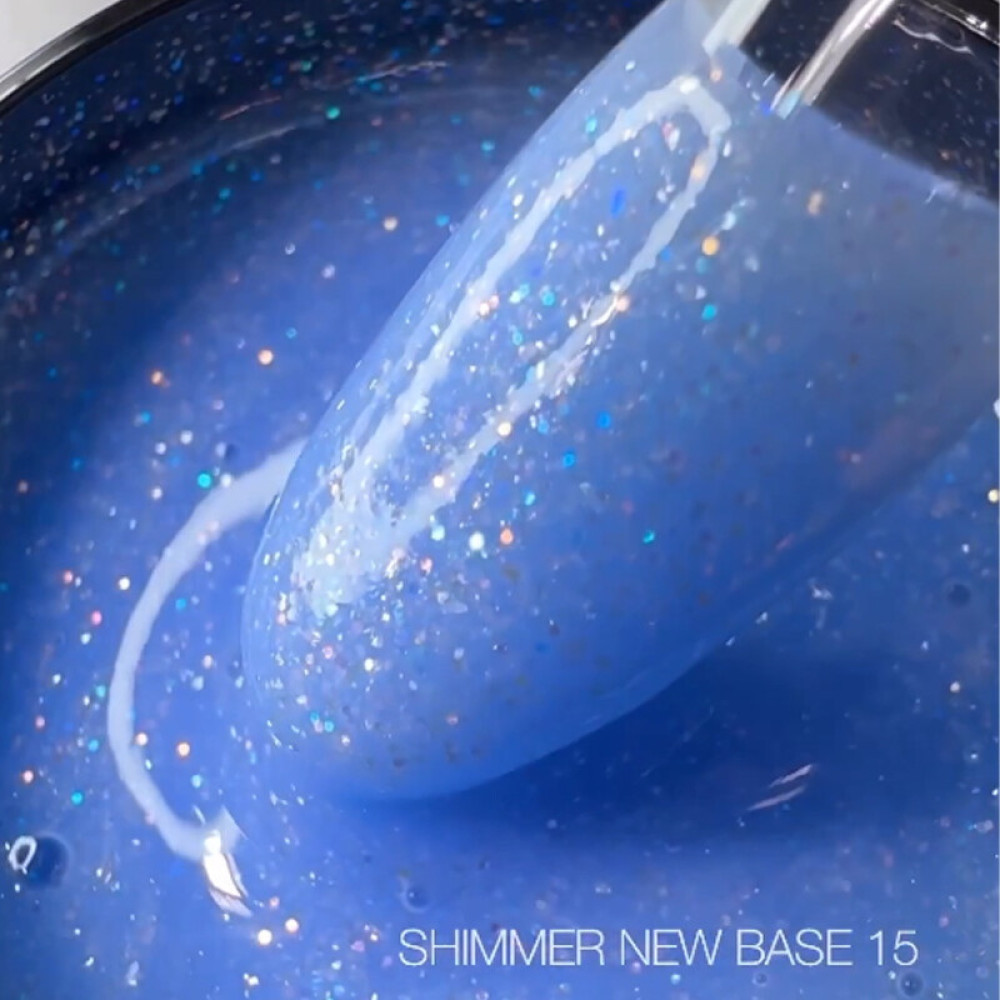База камуфлирующая Saga Professional Cover Base Shimmer 15 молочно-голубой с шиммером. 15 мл