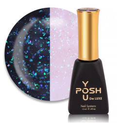 База камуфлююча You POSH French Rubber Base Potal De Luxe 81. молочно-рожевий з рожево-бірюзово-зелено-блакитною поталлю. 12 мл База камуфлююча You POSH French Rubber Base Potal De Luxe 81. молочно-рожевий з рожево-бірюзово-зелено-блакитною поталлю. 12 мл