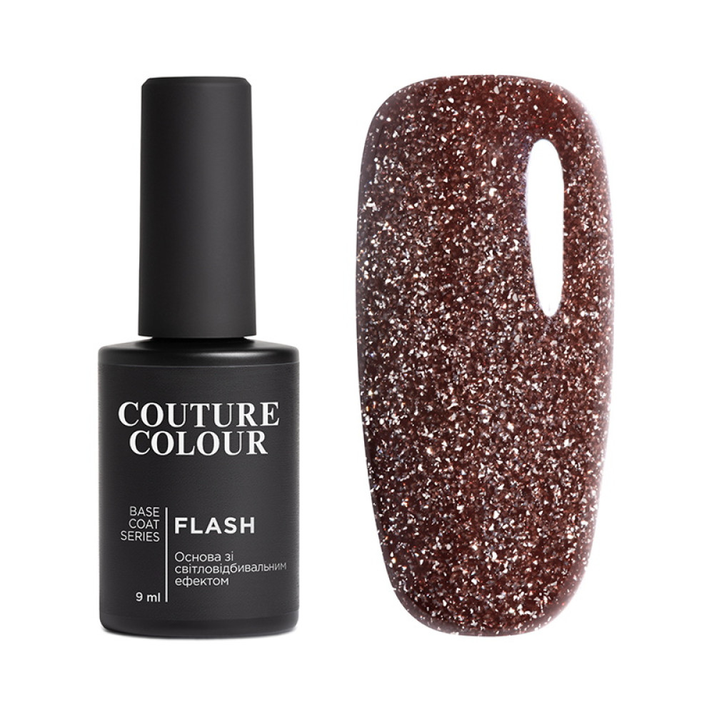 База цветная Couture Colour Flash Base 05 шоколад, светоотражающая, 9 мл
