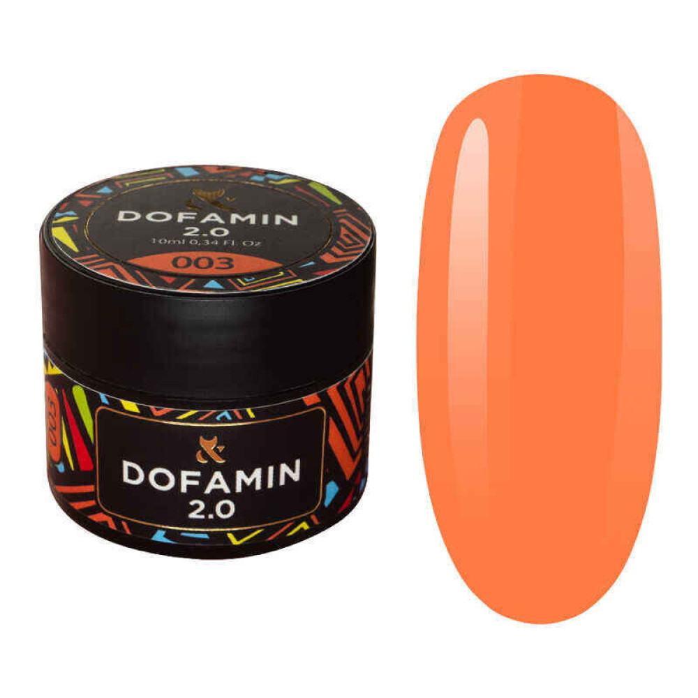 База неонова кольорова F.O.X Base Dofamin 2.0  003. помаранчевий неон. 10 мл