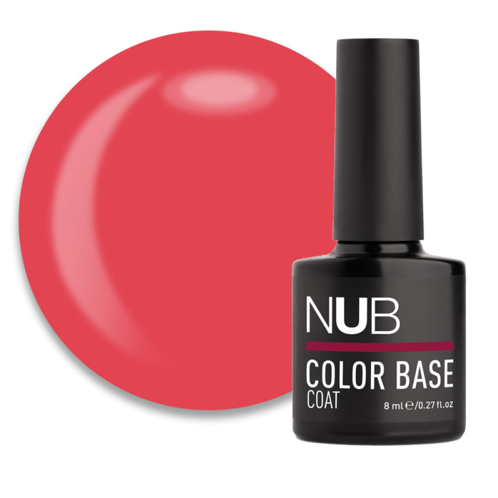 База цветная каучуковая NUB Color Base Coat 06 Berry. малина. 8 мл