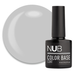 База кольорова каучукова NUB Color Base Coat 08 Smoke димчасто-сірий. 8 мл