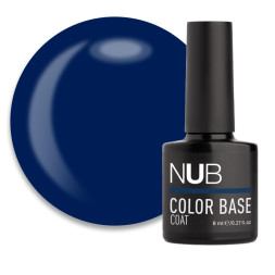 База кольорова каучукова NUB Color Base Coat 10 Deep Sea напівпрозорий синій. 8 мл