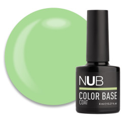 База кольорова каучукова NUB Color Base Coat 12 Minty. мятно-зелений. 8 мл
