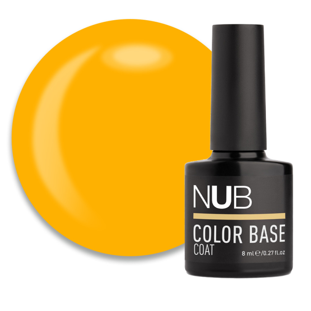 База цветная каучуковая NUB Color Base Coat 15 Amber, янтарный, 8 мл 