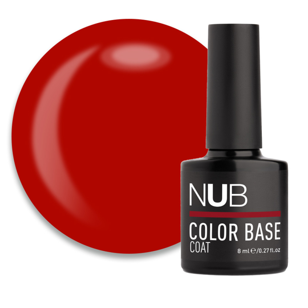 База цветная каучуковая NUB Color Base Coat 17 Blaze, красный, 8 мл 