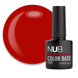 База кольорова каучукова NUB Color Base Coat 17 Blaze. червоний. 8 мл