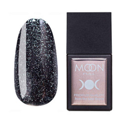 База кольорова Moon Full Amazing Color Base 3012. чорно-синій із шимером та дрібними блискітками. 12 мл