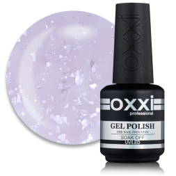 База цветная Oxxi Professional Rafinad Base 003. бледный сиреневый с хлопьями потали и блестками. 15 мл
