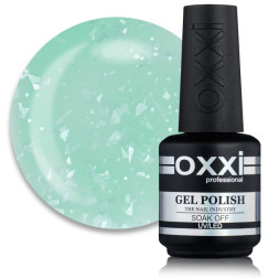 База цветная Oxxi Professional Rafinad Base 006. мята с хлопьями потали и блестками. 15 мл