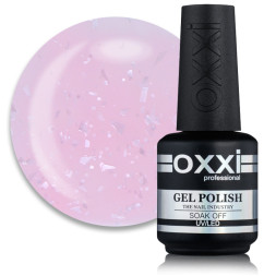 База цветная Oxxi Professional Rafinad Base 015. розовая фея с хлопьями потали и блестками. 15 мл